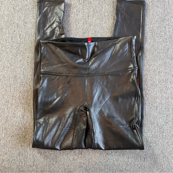 Spanx | Faux Leather Leggings, Size Medium Petite - Picture 3 of 8